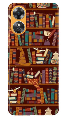 Book Shelf Mobile Back Case for Oppo A17 (Design - 348)