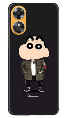 Shin Chan Mobile Back Case for Oppo A17 (Design - 349)