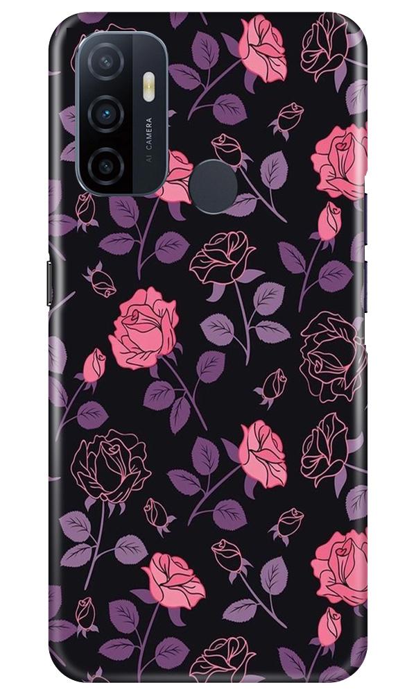 Rose Black Background Case for Oppo A53