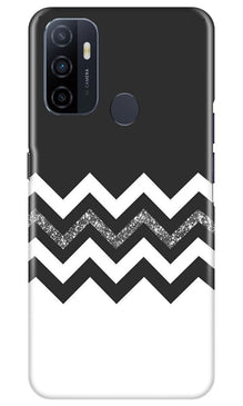 Black white Pattern2Mobile Back Case for Oppo A53 (Design - 83)