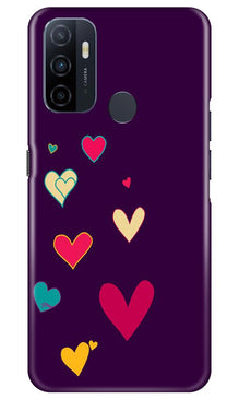 Purple Background Mobile Back Case for Oppo A53  (Design - 107)
