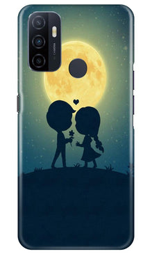 Love Couple Mobile Back Case for Oppo A53  (Design - 109)