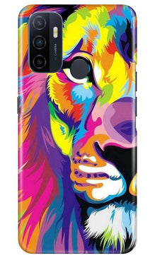 Colorful Lion Mobile Back Case for Oppo A53  (Design - 110)