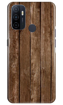 Wooden Look Mobile Back Case for Oppo A53  (Design - 112)