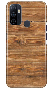 Wooden Look Mobile Back Case for Oppo A53  (Design - 113)