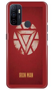 Iron Man Superhero Mobile Back Case for Oppo A53  (Design - 115)