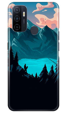 Mountains Mobile Back Case for Oppo A33 (Design - 186)