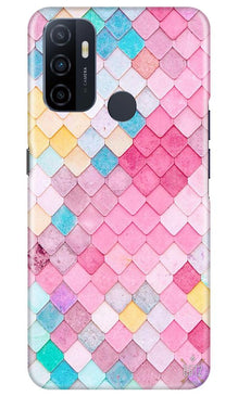 Pink Pattern Mobile Back Case for Oppo A53 (Design - 215)