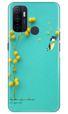 Flowers Girl Mobile Back Case for Oppo A53 (Design - 216)
