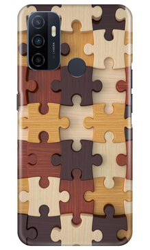 Puzzle Pattern Mobile Back Case for Oppo A33 (Design - 217)