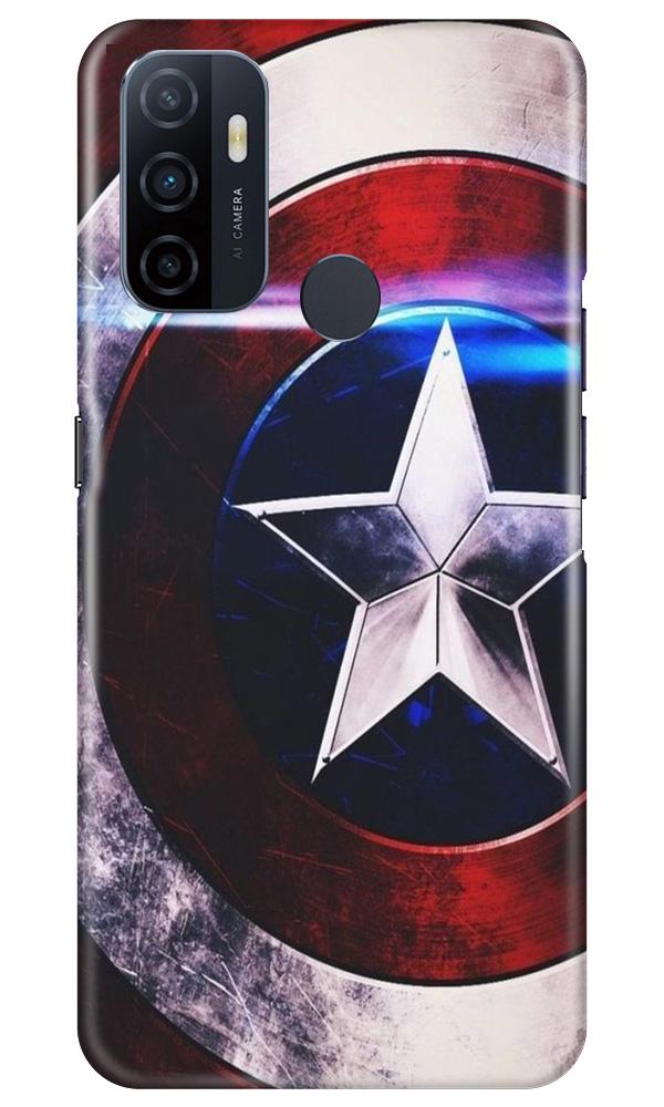 Captain America Shield Case for Oppo A53 (Design No. 250)
