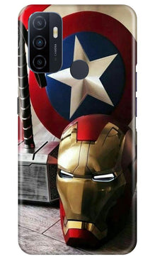Ironman Captain America Mobile Back Case for Oppo A33 (Design - 254)