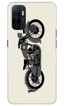 MotorCycle Mobile Back Case for Oppo A53 (Design - 259)