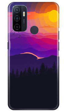 Sun Set Mobile Back Case for Oppo A53 (Design - 279)
