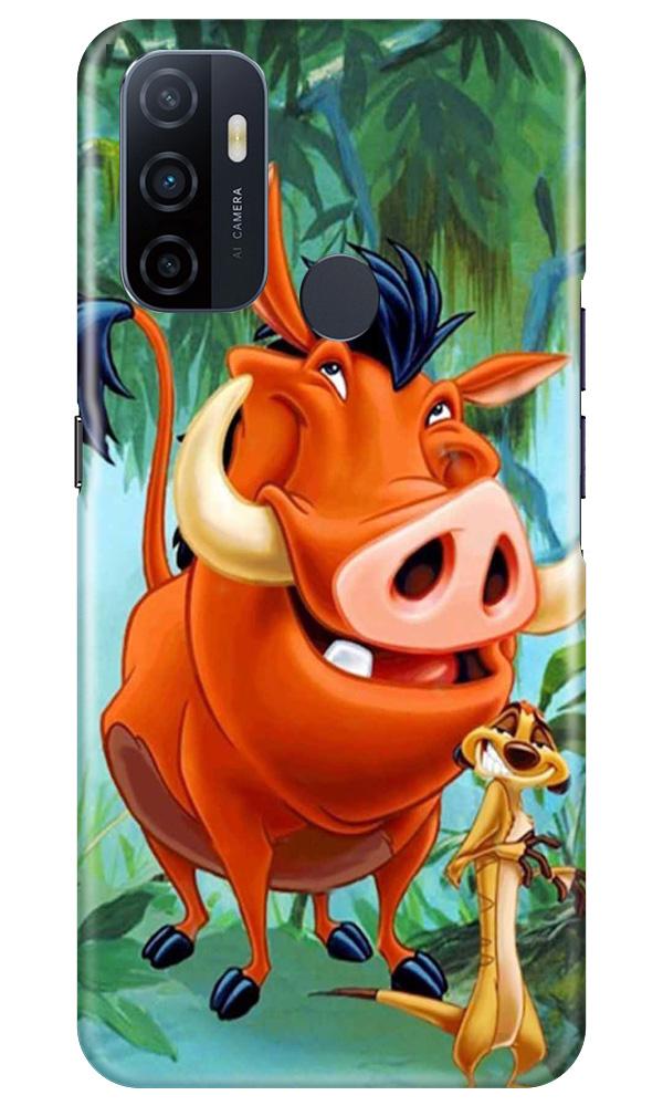 Timon and Pumbaa Mobile Back Case for Oppo A53 (Design - 305)