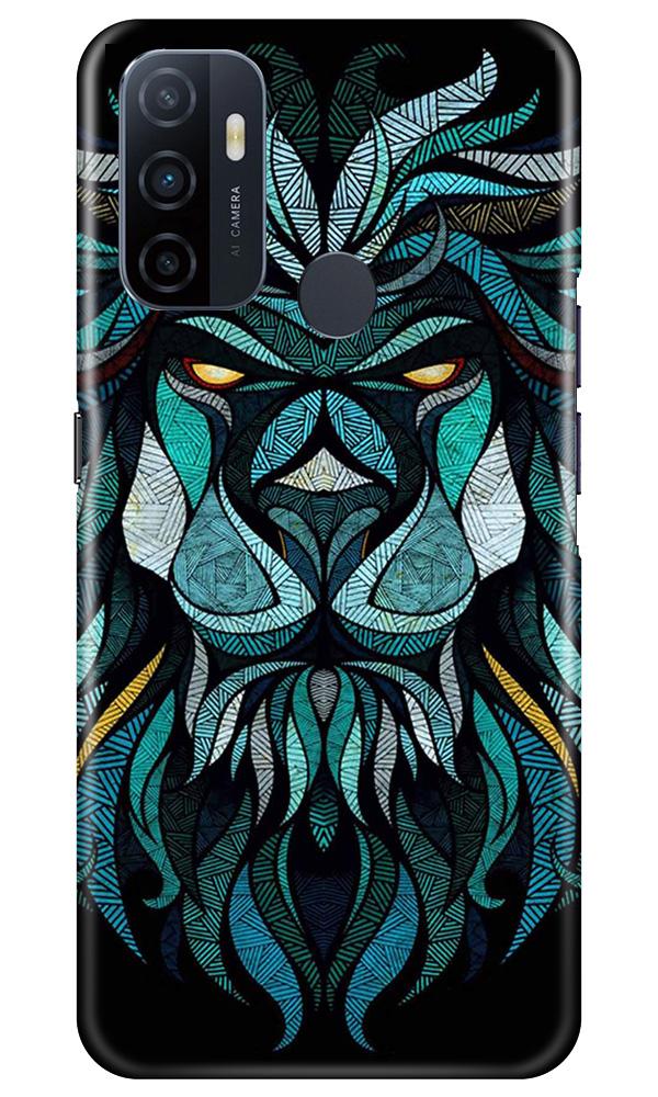 Lion Mobile Back Case for Oppo A53 (Design - 314)