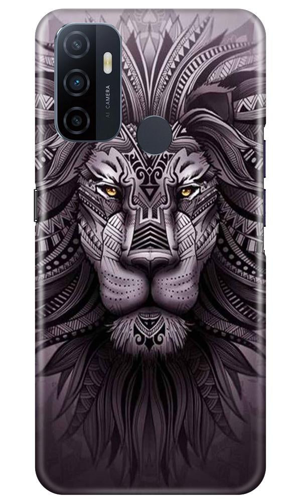 Lion Mobile Back Case for Oppo A53 (Design - 315)