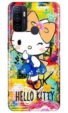 Hello Kitty Mobile Back Case for Oppo A53 (Design - 362)