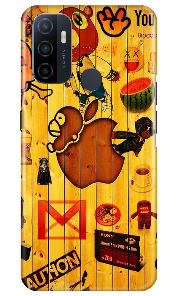 Wooden Texture Mobile Back Case for Oppo A53 (Design - 367)