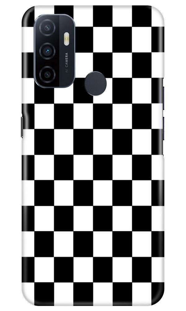 Black White Boxes Mobile Back Case for Oppo A33 (Design - 372)