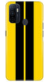 Black Yellow Pattern Mobile Back Case for Oppo A53 (Design - 377)