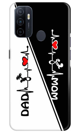 Love Mom Dad Mobile Back Case for Oppo A53 (Design - 385)