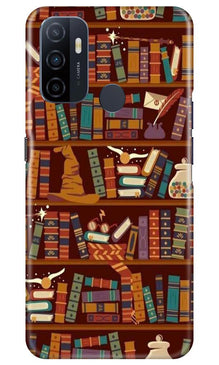 Book Shelf Mobile Back Case for Oppo A33 (Design - 390)