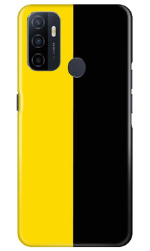 Black Yellow Pattern Mobile Back Case for Oppo A33 (Design - 397)