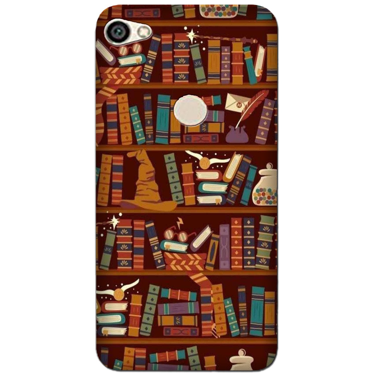 Book Shelf Mobile Back Case for Oppo A57 (Design - 390)