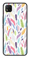Colorful Feathers Metal Mobile Case for Poco C3   (Design No -06)