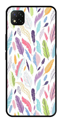 Colorful Feathers Metal Mobile Case for Poco C3