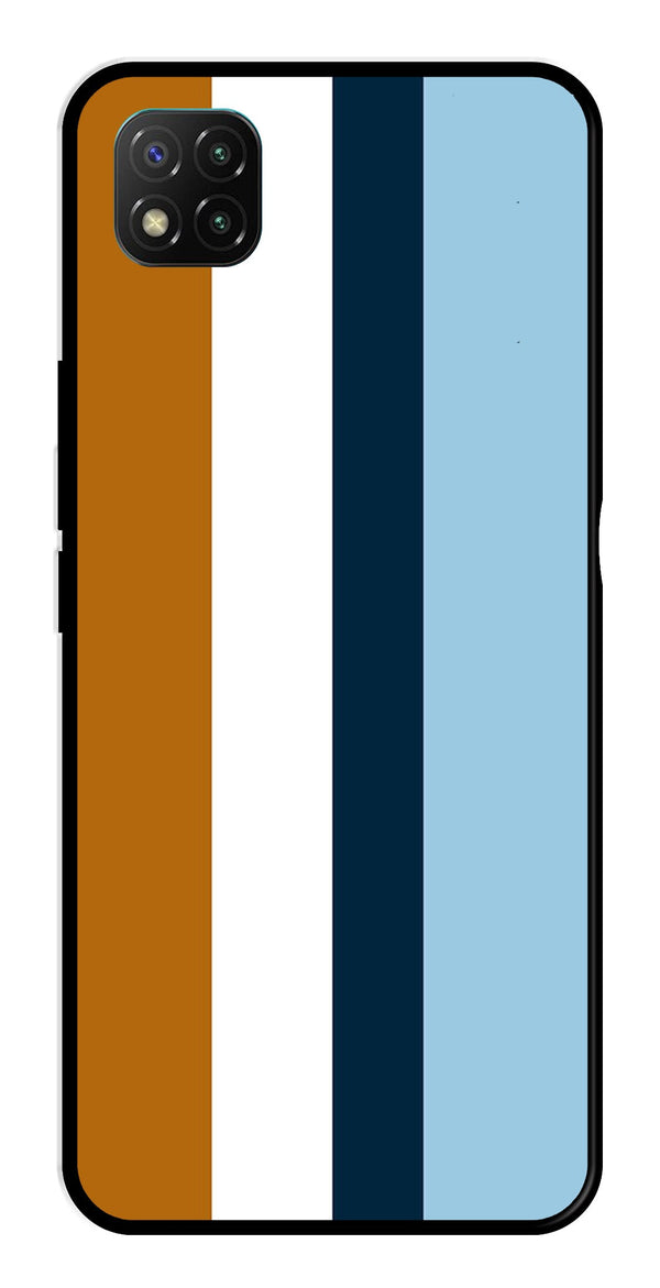MultiColor Pattern Metal Mobile Case for Poco C3   (Design No -17)