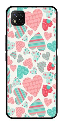 Hearts Pattern Metal Mobile Case for Poco C3