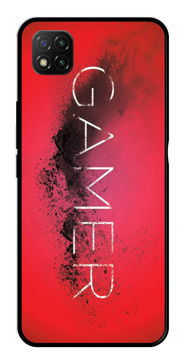 Gamer Pattern Metal Mobile Case for Poco C3   (Design No -41)