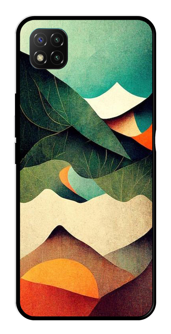MultiColor Pattern Metal Mobile Case for Poco C3   (Design No -43)