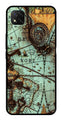 Map Design Metal Mobile Case for Poco C3   (Design No -54)