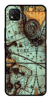 Map Design Metal Mobile Case for Poco C3