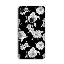 White flowers Black Background Case for Google Pixel 3