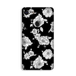 White flowers Black Background Case for Google Pixel 3