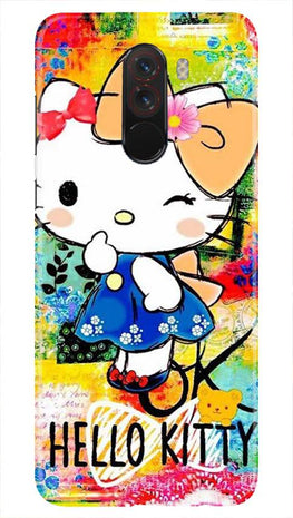 Hello Kitty Mobile Back Case for Poco F1(Design - 362)