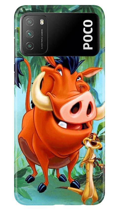 Timon and Pumbaa Mobile Back Case for Xiaomi Poco M3 (Design - 305)
