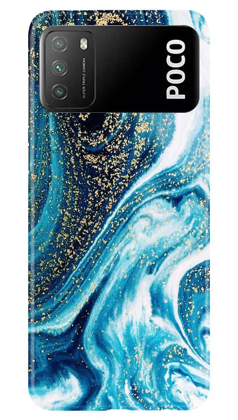 Marble Texture Mobile Back Case for Xiaomi Poco M3 (Design - 308)
