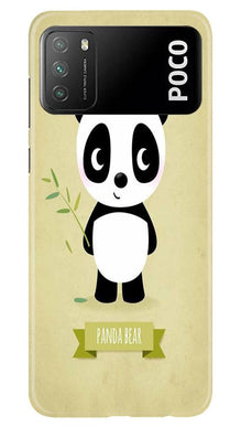 Panda Bear Mobile Back Case for Xiaomi Poco M3 (Design - 317)