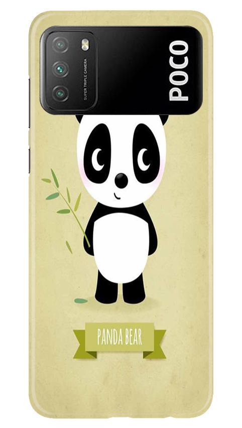 Panda Bear Mobile Back Case for Xiaomi Poco M3 (Design - 317)