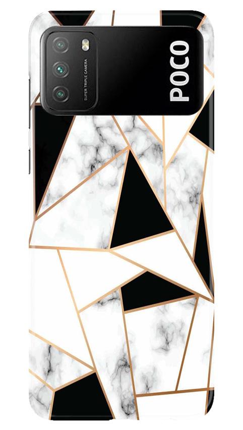 Marble Texture Mobile Back Case for Xiaomi Poco M3 (Design - 322)