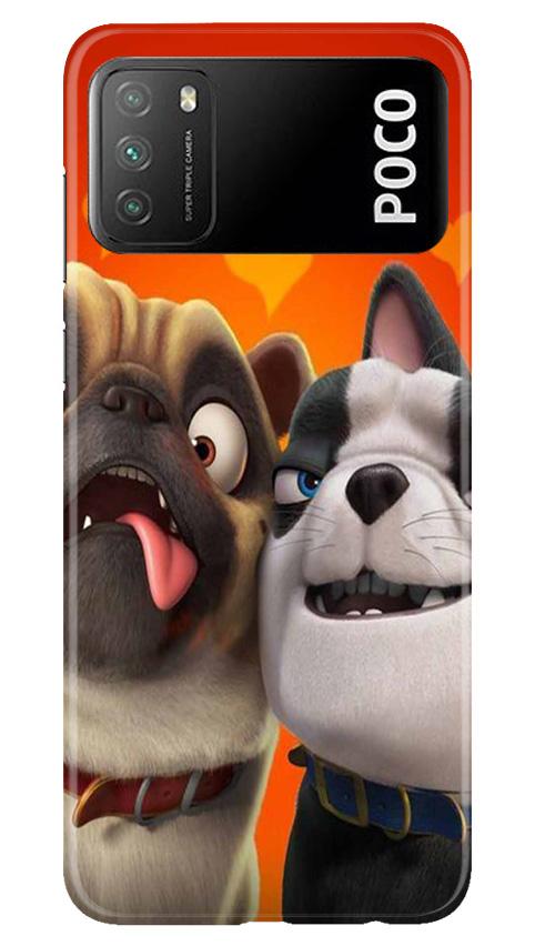 Dog Puppy Mobile Back Case for Xiaomi Poco M3 (Design - 350)
