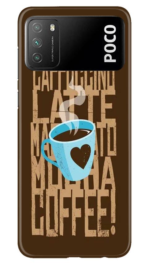 Love Coffee Mobile Back Case for Xiaomi Poco M3 (Design - 351)