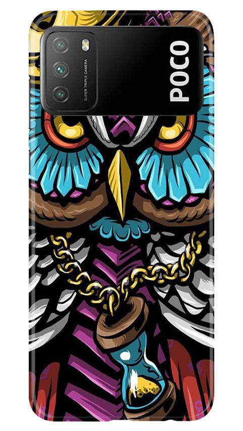 Owl Mobile Back Case for Xiaomi Poco M3 (Design - 359)