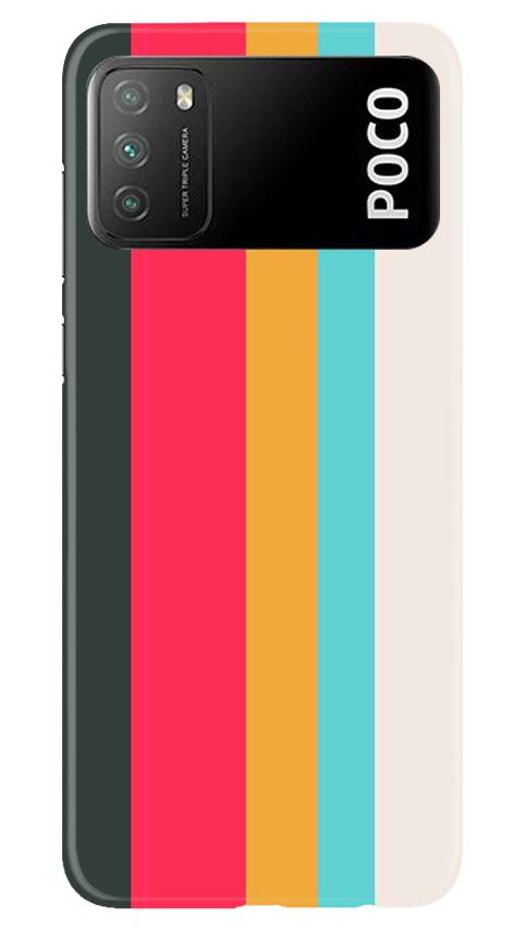 Color Pattern Mobile Back Case for Xiaomi Poco M3 (Design - 369)