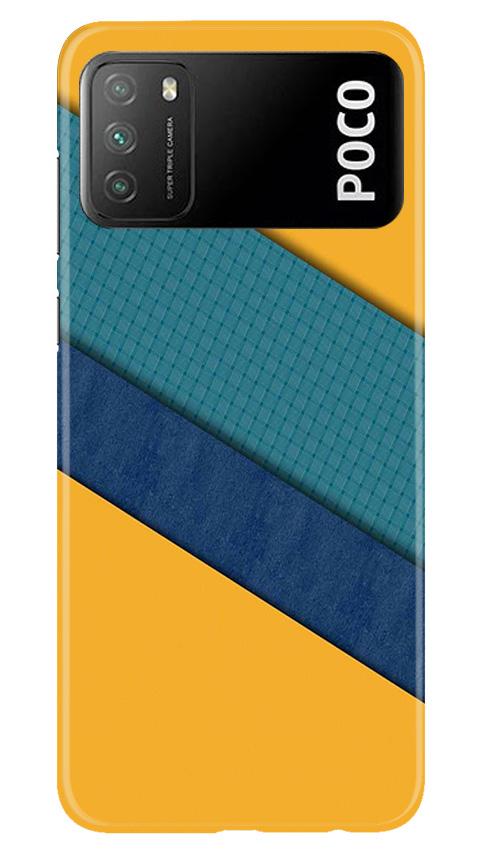 Diagonal Pattern Mobile Back Case for Xiaomi Poco M3 (Design - 370)